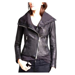 Doma Leather Biker Moto Jacket